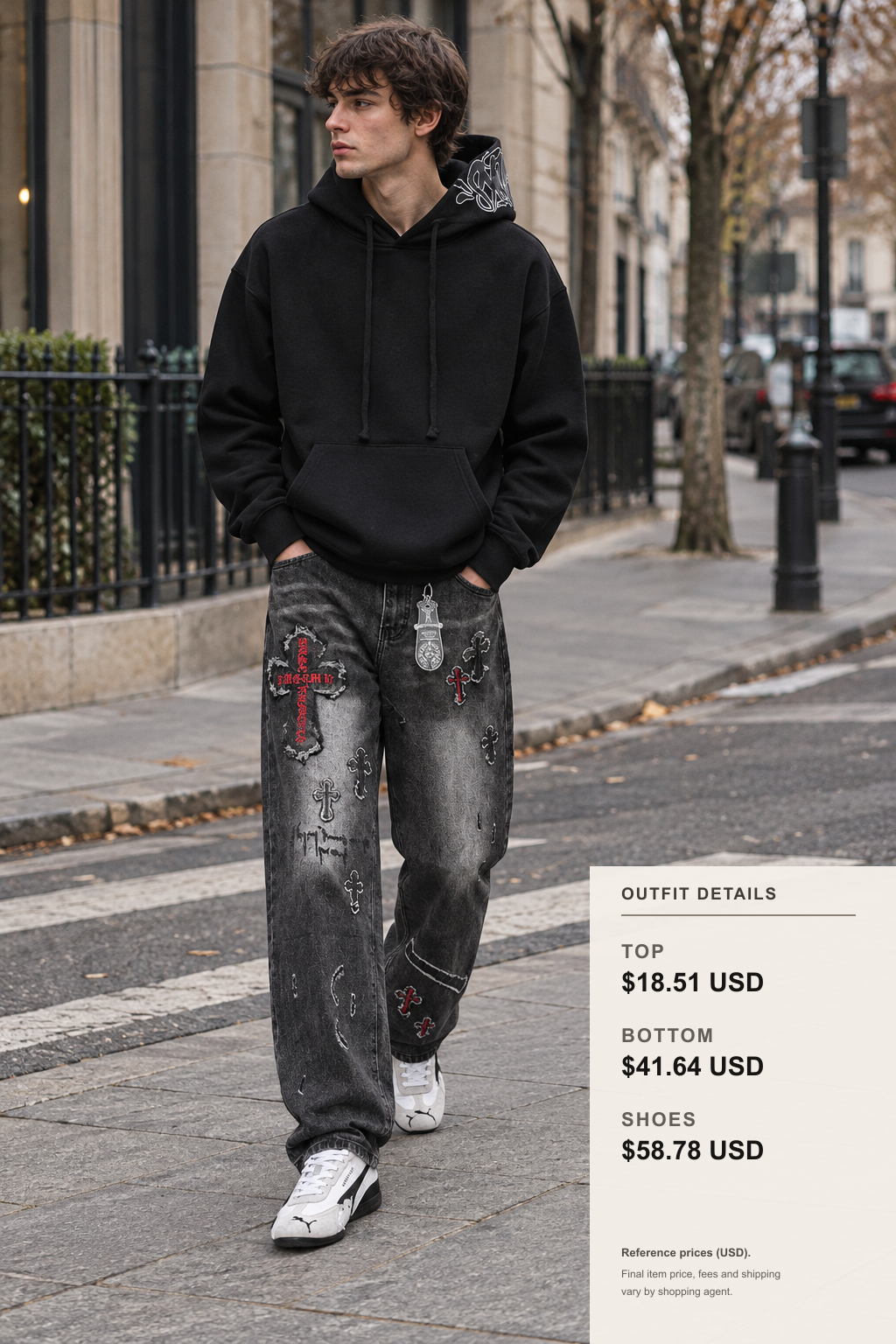 puma Hoodie: 3 Fall-Winter Outfit Ideas outfit 2 full-body street style for fashionreps