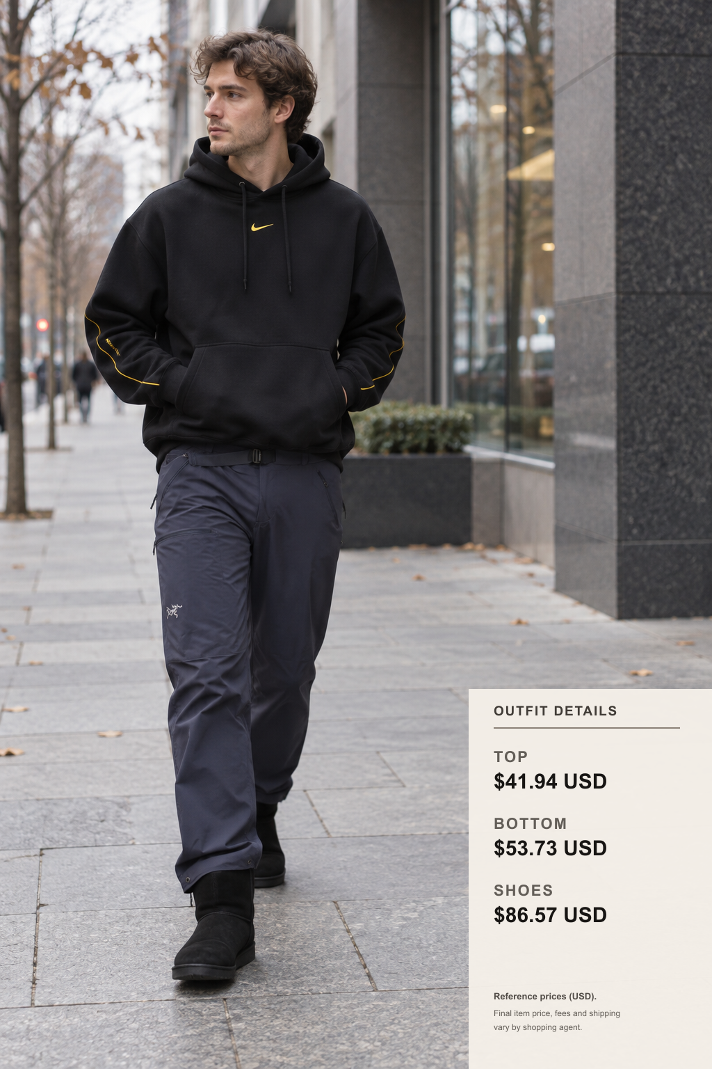 Nike Hoodie Winter Commuter Outfit outfit 1 full-body street style for fashionreps