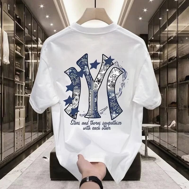 MLB Blue Printed Streetwear T-Shirt Review: Print Registration Notes on a $3.73 Milk-Silk Tee
