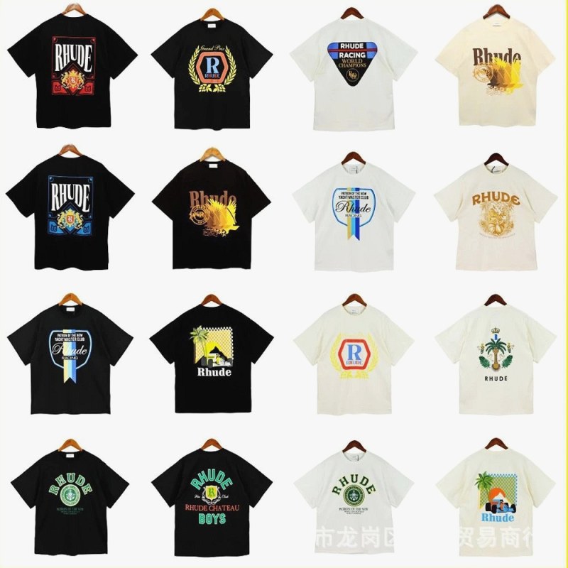 Rhude Trendy T-Shirts with Various Printed Designs Review: 240g Cotton, Tested